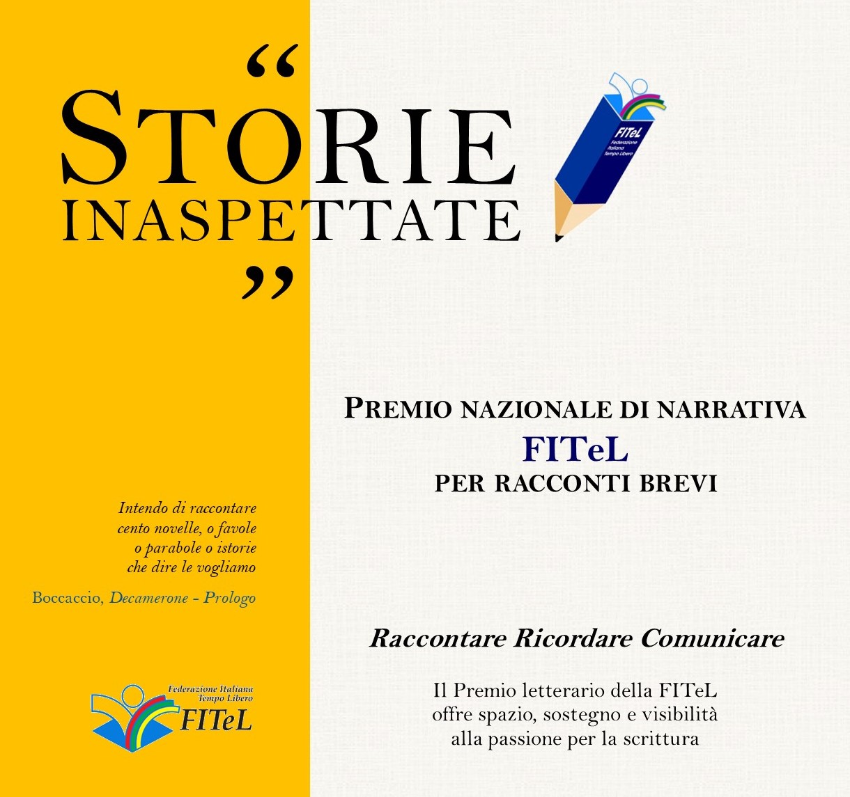 <h1 class=""><font color="#085294">Premio nazionale di narrativa<br></font></h1><h1 class=""><font color="#085294">STORIE INASPETTATE</font></h1>